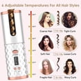 thumbnail image 2 of Yeacher Unbound Cordless Auto Rotating Ceramic Hair Curler USB Rechargeable Automatic Curling Iron LED Display Temperature Wave Curler White Color, 2 of 5