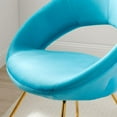 thumbnail image 4 of Modway Nouvelle 19" Velvet Dining Chairs in Gold/Blue (Set of 2), 4 of 9