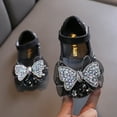 thumbnail image 3 of TOWED22 Girls Toddler Dress Shoes Flower Princess Shoes Glitter Mary Jane Low Heels for Party Wedding(Black,13.5), 3 of 5