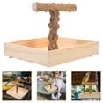 thumbnail image 4 of Shisuyan Wood Bird Perch Stand Parrots Perch Parakeets Perch Stand for Cockatiels Conures, 4 of 8