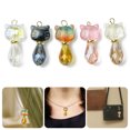 thumbnail image 2 of 5Pcs/8Pcs Glass Cats Pendants for Bracelets and Phone Case Decoration Jewelry Findings Mixed Color Accessories, 2 of 8