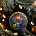 thumbnail image 1 of Stained Glass Printed Tabby Cat Memorial Ornament - Ceramic, Pet Loss Memory, Holiday Gift - As Picture - 1-Pack, 1 of 1