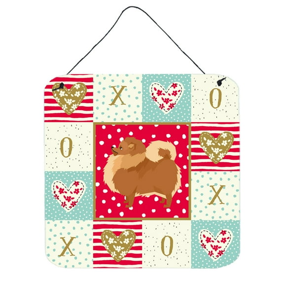 Carolines Treasures Pomeranian Love Door Hanging Prints wall-decor, Multicolor