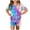 Purple#03, variant on Favoffer Summer Unisex Kids Multicolor Tie-Dye Graphic 2-Piece Set Round Neck Short Sleeve Stretchy Relaxed Fit Outfit Casual Travel Home Play 3-14Y