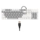 thumbnail image 1 of Teclado mecánico para juegos de 104 teclas 28 modos de retroiluminación Interruptor azul Plug and Play Teclado de computadora con cable RGB para Windows para Linux Blanco Gris, 1 of 10