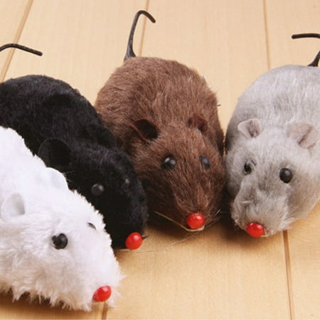 Mouse Pet Cat Toys Interactive Mini Funny Mice & Animal Playing Toys for Cats Wind-up Mouse Rat Moving Toy Color:Winding mouse