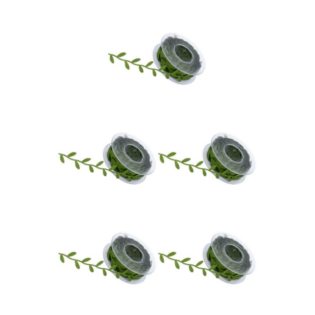 Sonducket 16.4 Yards Artificial Green Leaf Ribbon Wrapping Decorating Trim Sewing Gift Type2