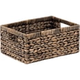 thumbnail image 3 of Wicker Baskets (Large, Black Wash, 1PC) Rattan Woven Baskets, Water Hyacinth Baskets, Seagrass Storage Baskets for Shelves, 3 of 8