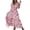 Blush Pink, variant on Women's Floral Print Flutter Sleeve Maxi Dress with Smocked Bodice Tiered 100% Polyester Fabric for Everyday Wear