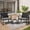 Gray, variant on 3 Piece Outdoor Rocking Chairs Set with Glass Table, All-Weather Patio Furniture Set for Porch, Poolside, Backyard, Gray