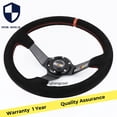 thumbnail image 2 of 14" Ralliart Suede Leather Deep Dish Drift Steering Wheel for Mitsubishi -, 2 of 4