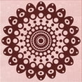 thumbnail image 1 of Ahgly Company Indoor Square Patterned Pink Area Rugs, 8' Square, 1 of 6