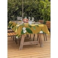 thumbnail image 3 of Outdoor Tablecloth with Umbrella Hole for Patio/Picnic/Party/Camping, Lemons Leaves Waterproof Table Cloth Rectangle Table Cover Washable, Summer Fruits Floral Botanical Brown (60"x 84"), 3 of 8