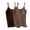 Brown2, variant on Zkozptok 2pcs Built in Bra Tank Tops for Women Adjustable Spaghetti Strap Cami Shirts Yoga Sport Camisole