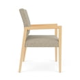thumbnail image 2 of Pemberly Row Waiting Reception Wide Guest Chair Wood Frame in Beige, 2 of 5