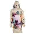 thumbnail image 2 of Bull Terrier Portrait Watercolor Vintage Retro Styles All Over Print 3D Hooded Duffle Toggle Coat Bully Dog Lovers Gifts Idea - 00001, 2 of 6
