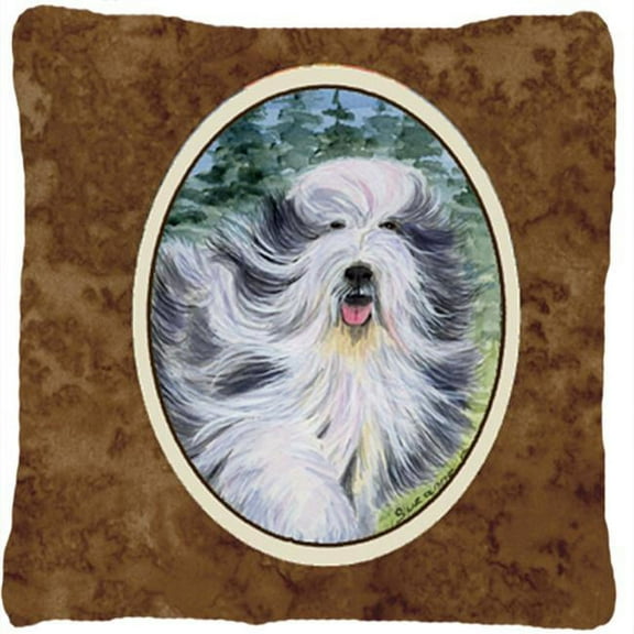 Carolines Treasures  Bearded Collie Indoor & Outdoor Fabric Decorative Pillow