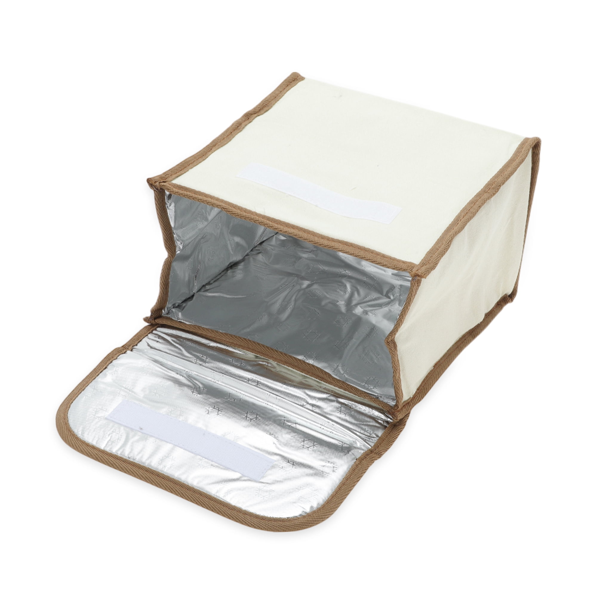 Unique Bargains Flip Cover Lunch Bag 1 Pc Beige, Brown