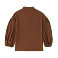 thumbnail image 4 of WhouRiu Big Boys Tshirts Long Sleeve Embroidery T Shirt Children Spring Fall Loose Tops Brown,Sizes 9-10, 4 of 6