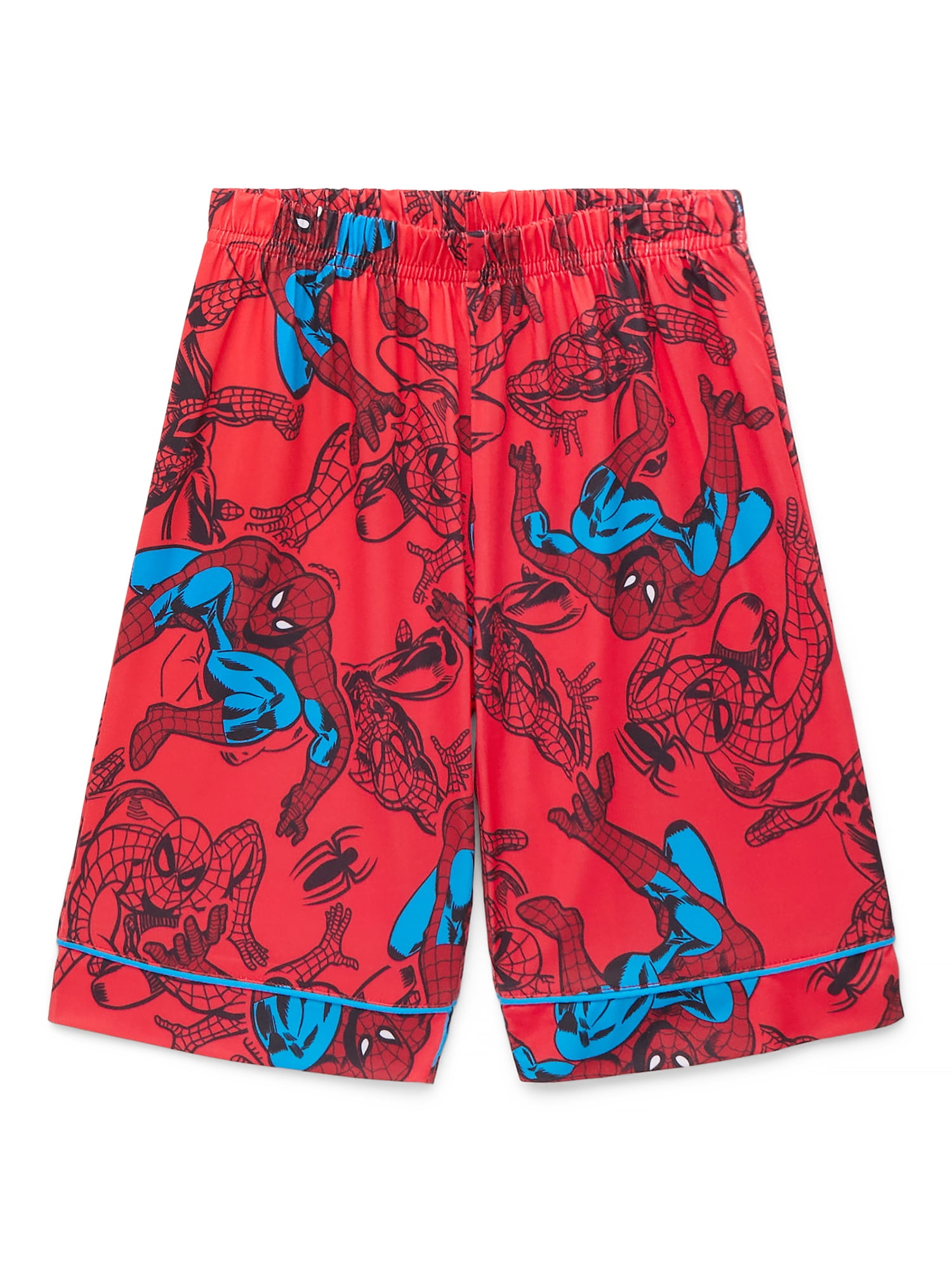 Marvel Boys Spider-Man Pajama Notched Graphic Top & Shorts Set, 2-Piece, Sizes 4-12
