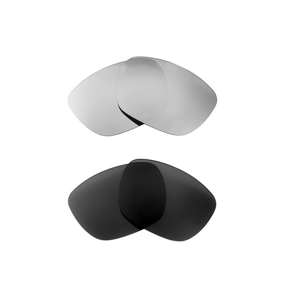 Walleva Polarized Titanium   Black Replacement Lenses For Smith Optics Nomad Sunglasses