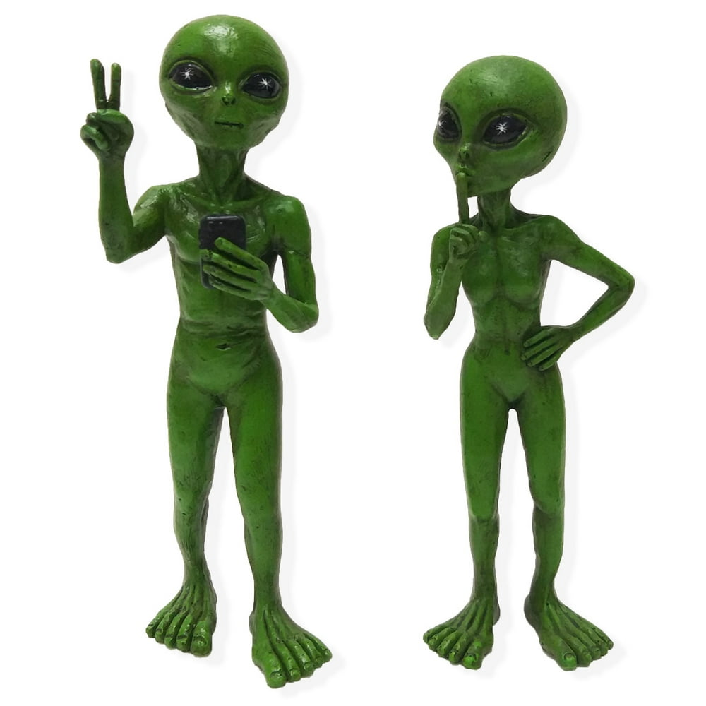 Alien Statues 'Peace & Quiet' 10 INCH H Standing Extraterrestrial
