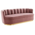 thumbnail image 2 of Modway Victoria Channel Tufted Performance Velvet Sofa in Dusty Rose, 2 of 8