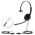 thumbnail image 1 of Auriculares de teléfono Yealink YHS34 Lite QD a RJ9 con cable para oficina, 1 of 9