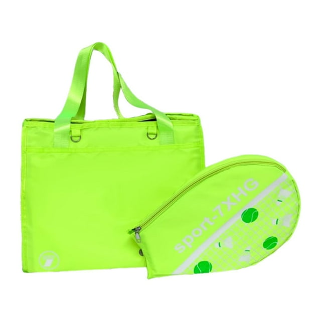 Bolsa de bádminton de tela Oxford para fitness, deporte, gran capacidad, para raquetas de hombro Verde