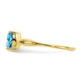 thumbnail image 3 of Primal Gold 10 Karat Yellow Gold Genuine Blue Topaz Birthstone Ring, 3 of 7