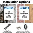 thumbnail image 3 of (2 Pack) No Swimming No Diving OSHA Notice Sign 7 Inch X 10 Inch Plastic Sign, Weather Resistant, UV Protected for Workplace, Business, and Construction Site, Made in the USA, 3 of 8