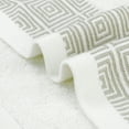 thumbnail image 4 of Juego de toallas de mano con patrones geométricos REGALWOVEN, toallas de baño de algodón, toallas de cara de bajo pelaje para baño, hotel, spa 13" x 13" blanco 4 piezas, 4 of 7