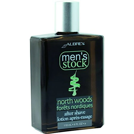 aubrey organics mens stock aftershave * all natural * north woods scent -