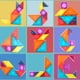 thumbnail image 4 of Bloques de construcción Tangram magnéticos 3D Rompecabezas para niños Reconocimiento de formas Tangrams, 4 of 10