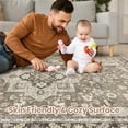thumbnail image 3 of Vintage Living Room Area Rug 6x9 - Large Soft Washable Oriental Traditional Distressed Farmhouse Rugs for Bedroom - Indoor Floor Accent Carpet for Home Office House Decor - Brown, 3 of 18