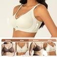 thumbnail image 3 of Qylux Women's Wireless No Underwire Bras Seamless Full Coverage Push Up Bralette, Comfortable Everyday Bra,Beige,XL, 3 of 8
