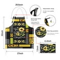 thumbnail image 7 of Black Sunflower Sunshine Pattern Apron-Garden Aprons for Women with Pockets-Cotton Linen Waterproof Kitchen Cooking Gardening Aprons Adjustable for Kitchen,Cooking,BBQ and Salon 33x27 Inch, 7 of 7
