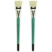 Creative Mark Art Supplies Large Mural Natural Hog Bristle Paint Brush - Flat #50 - 2 Pack - Artist Supplies for Acrylics, Watercolors, and Oils - Durable, Resilient, Seamless Ferrules