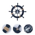 thumbnail image 4 of Miangastore Décoration Murale de Fête en Bois Nautique Méditerranéenne Bateau Roue Maison (Bleu Foncé), 4 of 8