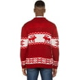 thumbnail image 3 of Men‘s Christmas Cardigans Ugly  Sweaters Reindeer Snowflake Shawl Collar Knitted Cardigan Sweater, 3 of 4