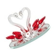 thumbnail image 2 of Becaristey Craft Crystal Swan Simulation Vivid Comfortable Animal Figurines Sturdy Fine Workmanship Stable Ornament Accessory Home Gift Red, 2 of 6