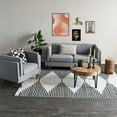 thumbnail image 6 of Creative Co-Op Atley Modern Upholstered High Sided Sofa with Solid Wood Legs, Mid Century Grey, 6 of 13