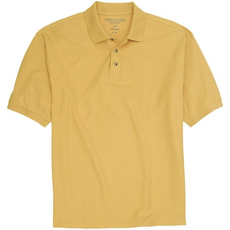 Faded Glory - Big Men's Solid Cotton Pique Polo Shirt