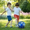 thumbnail image 2 of Soccer Ball Size 5 Goal Team Match Training League Football for Kid Adult (Blue), 2 of 6