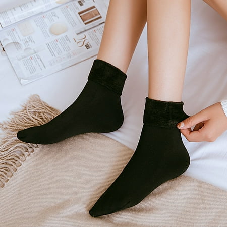 

3 Pairs Women Men Wool Socks Winter Warm Thicken Thermal Soft Casual Solid Socks Home Snow Boots Velvet Floor Socks
