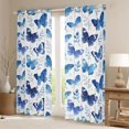 thumbnail image 2 of Feelyou Butterfly Blackout Curtains Set of 2 (52x84 Each), e Leaf Plant Window Curtains, 2 of 6