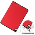 thumbnail image 6 of Dteck Smart Case for Apple iPad 10.9" Air 4th Gen (2020 Released),Slim Hard Back Shell Luxury Leather Automatic wake/sleep Kickstand Folio Protective Cover,Red, 6 of 8