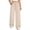 Beige#cooling summer pants, variant on Womens Summer Pants Flowy Palazzo Pants Baggy Casual High Waisted Wide Leg Pants Lounge Beach Trousers with Pockets Wine XL