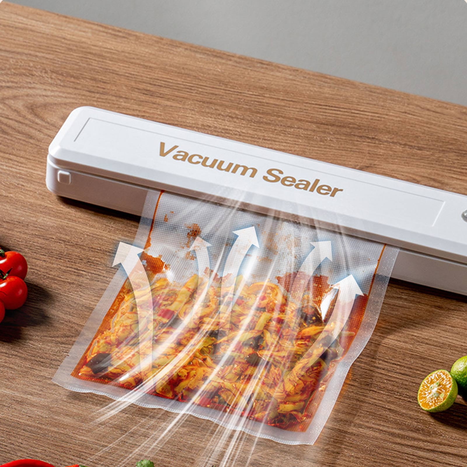 Byujiro Rechargeable Automatic Vacuum Sealer Machine Portable Household Food Sealer Air Sealing System for Food Storage, Meal Prep & Kitchen Organization