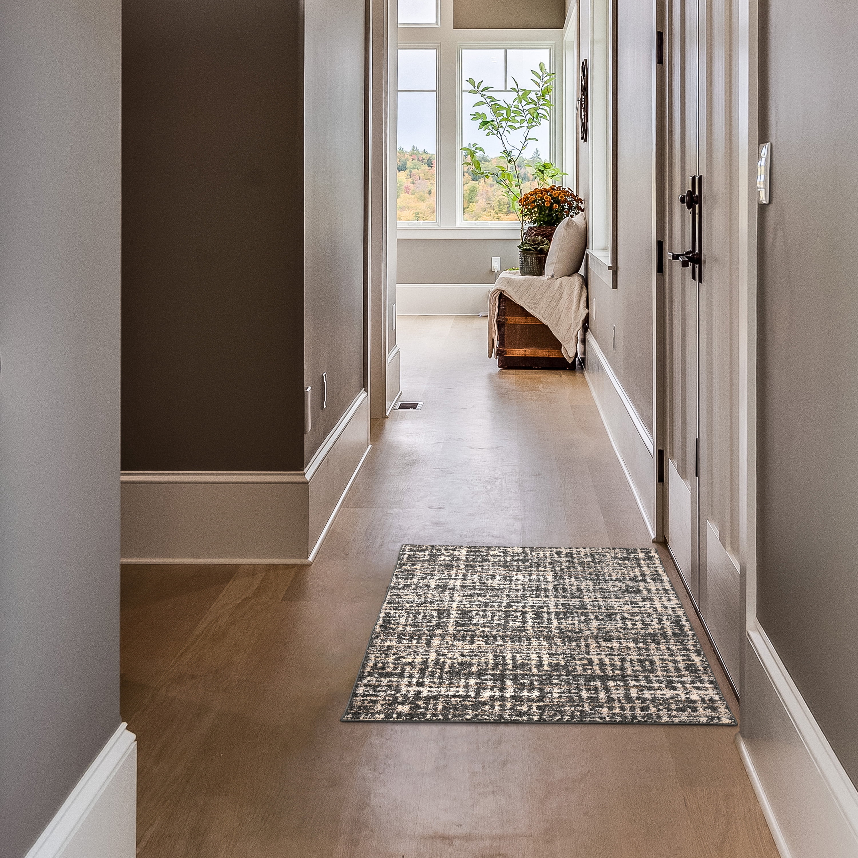 Garland Rug Rumba Cinder Gray/Earth Tone Indoor Area Rug, 3' x 5'